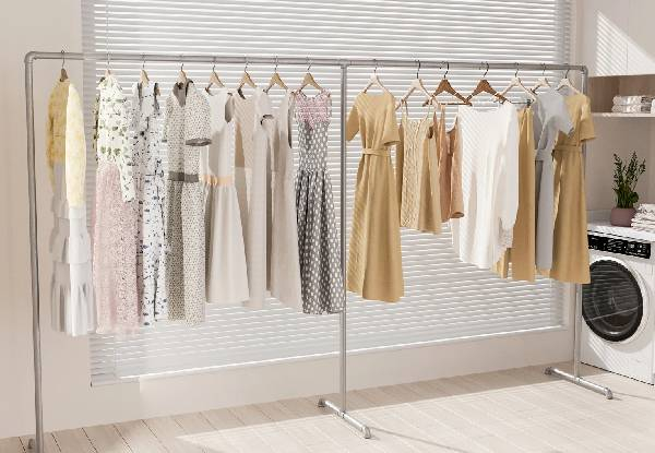 Industrial Freestanding Pipe Clothing Rack Range - Six Options Available