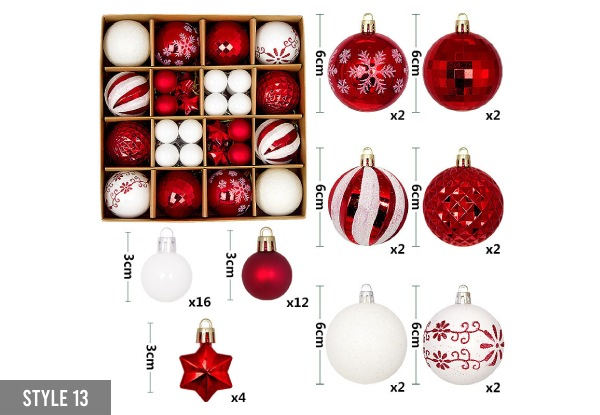 Christmas Tree Balls Ornaments Set - Seven Styles Available