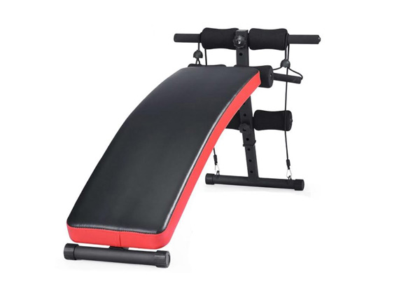 Fitness Declining Bench with Elastic Resistance Bands