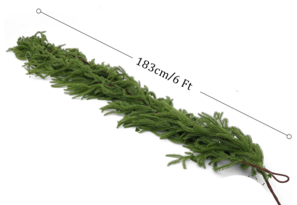 Two-Piece 1.8m Artificial Norfolk Pine Garlands