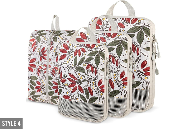 Four-Piece Travel Packing Cubes Set - Available in Four Styles