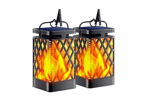 Solar Outdoor Flame Lantern - Option for Two