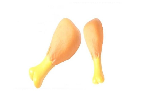 10-Pieces Chicken Leg Shaped Teeth Grinder Rubber Dog Toys