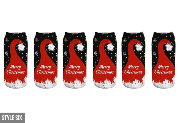Three Pairs of Christmas Ankle Socks
