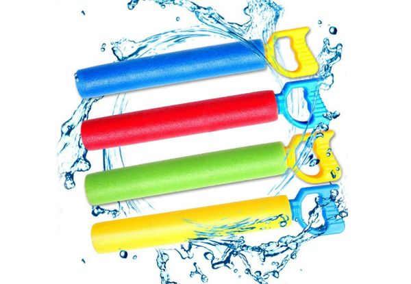 Four-Pack Water Soaker Blaster Squirt Guns - Option for Eight-Pack