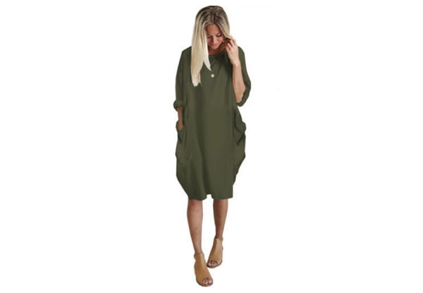 Comfy Casual Dress - Four Colours & Five Sizes Available with Free Delivery
