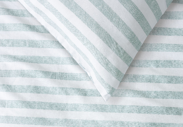 Nu Edition Charlie Duvet Cover Set - Available in Three Colours, Three Sizes & Option for Extra European Pillowcase - Elsewhere Pricing Starts at $99.99