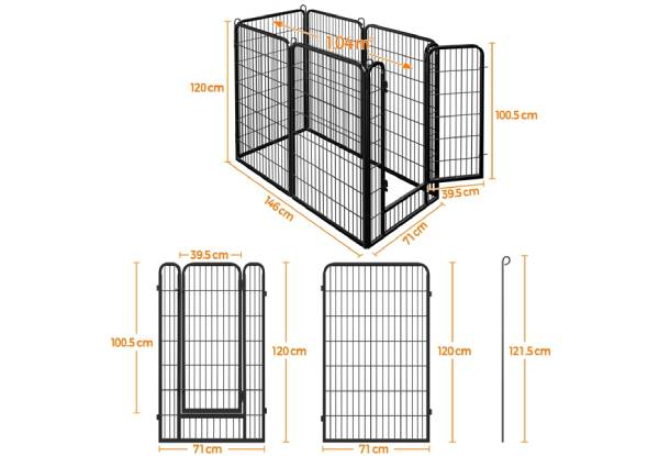 120cm Heavy Duty 18-Panel Dog Playpen