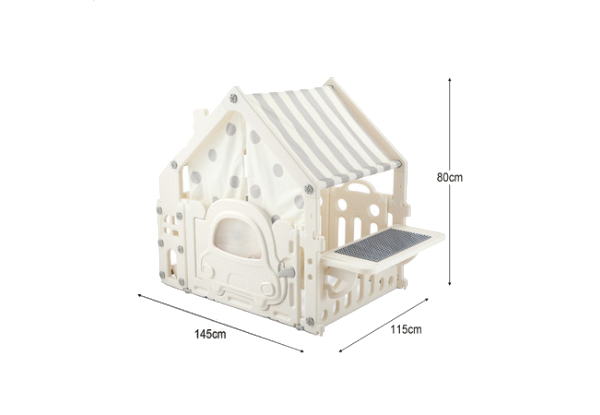 Kids Cubby Playhouse with Building Block Table - Two Colours Available