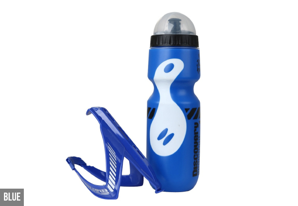 Bicycle Water Bottle & Bottle Holder - Five Colours Available