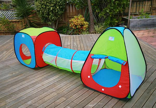 Kids' Pop Up Play Tent with Tunnel