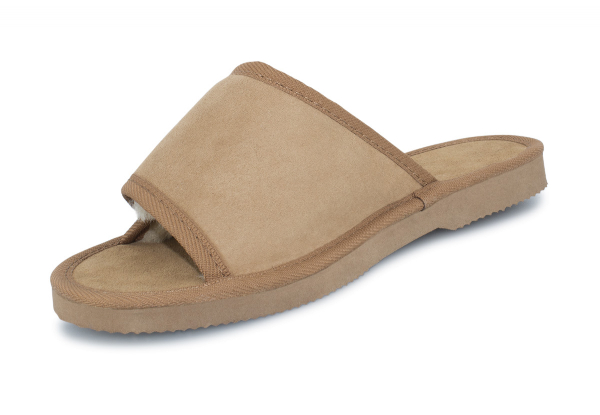 Ugg Australian-Made Water-Resistant Essentials Classic Unisex Sheepskin Open Toe Adjustable Strap Suede Scuffs - 10 Sizes Available