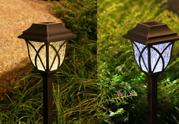 Two-Pack of Solar Powered Lamps - Two Options & Option for Four-Pack