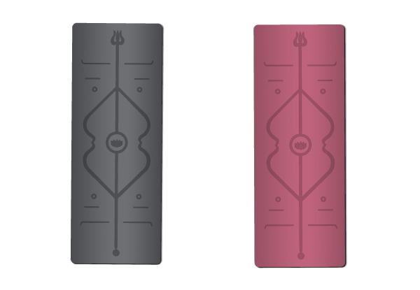 Premium Yoga Mat with Position Line  - Two Colours Available