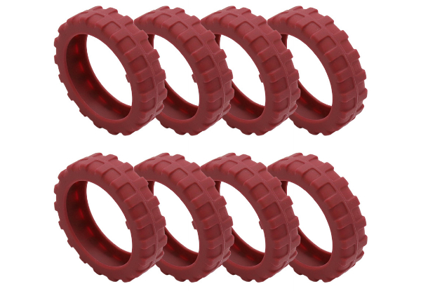 Eight-Piece Luggage Wheel Silicone Covers - Available in Two Colours & Two Sizes