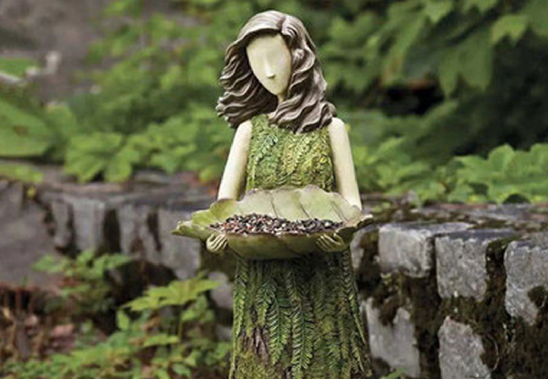 Resin Bird Feeder Garden Statue - Two Sizes Available