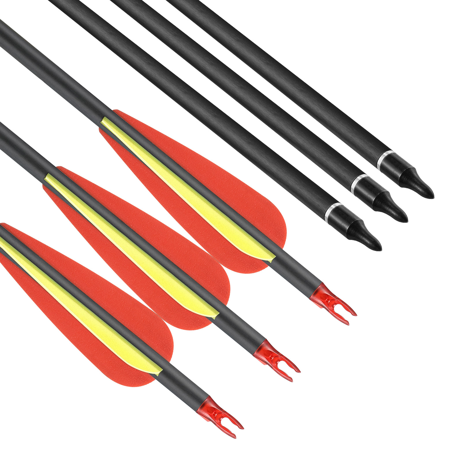 Ten-Piece 70lbs Versatile Carbon Arrow Set