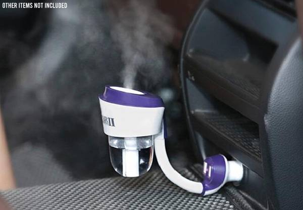 Car Dual USB Charger Humidifier - Three Colours Available
