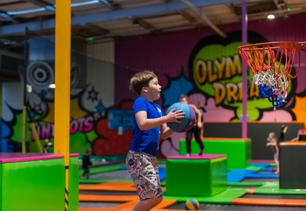 One-Hour Trampoline Park Access for Two People - Option for Two-Hour Access for Two People or Family Pass - Valid Seven Days a Week