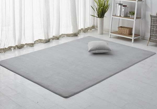 Washable Non-Slip Coral Soft Rug - Available in Four Colours & Three Sizes