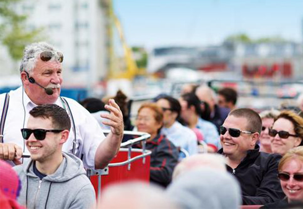 Auckland's Open Top Double Decker "Hop-on Hop-off" City Tour - Central Tour Adult Pass incl. Entry for Two Children Under 15