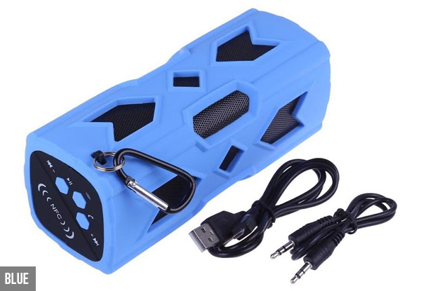 Portable Water Resistant  Bluetooth 4.0 Speaker - Four Colours Available with Free Delivery