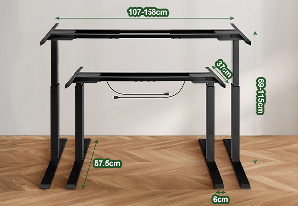 Electric Stand Up Desk Frame - Available in Two Colours