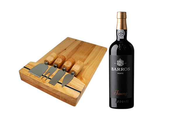 750ml Barros Tawny Port & Cheese Board Gift Pack