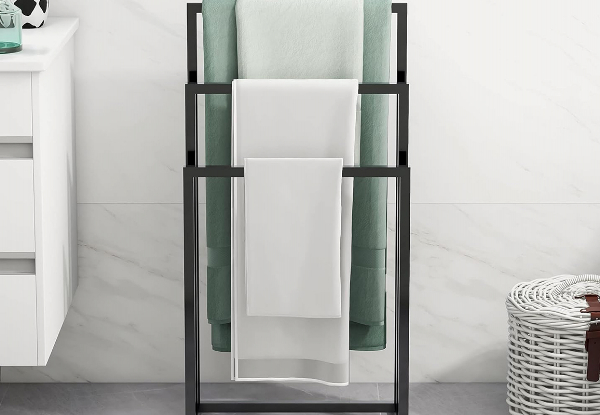 Freestanding Three-Tier Towel Rail Rack