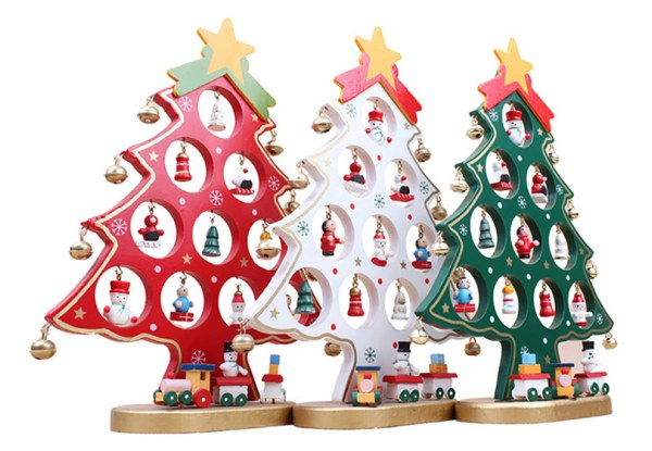 Wooden Christmas Tree - Three Colours Available & Option for Two-Pack