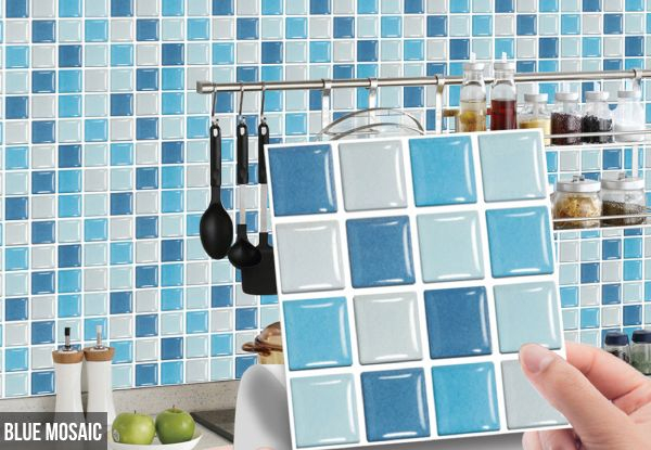 12-Piece DIY Self-Adhesive Wall Tiles - Six Styles Available & Option for 40-Pieces