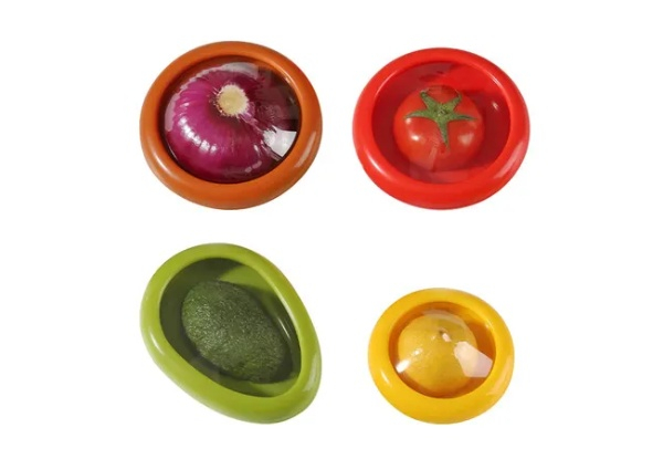 Four-Piece Silicone Fruit & Vegetable Storage Container Set