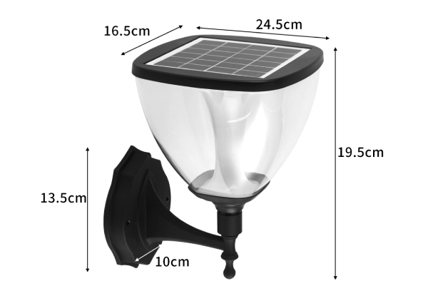 Emitto Outdoor Solar LED Wall Light