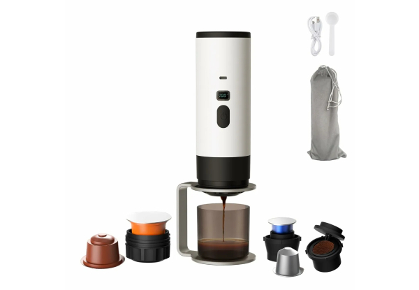 Three-in-One Portable Electric Espresso Machine - Availalbe in Five Colours