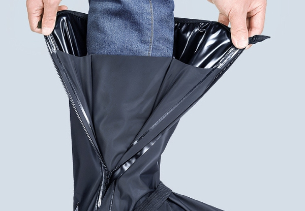 Foldable & Reusable Reflective Rain Boot Shoe Cover with Zipper - Two Colours Available & Five Sizes Available