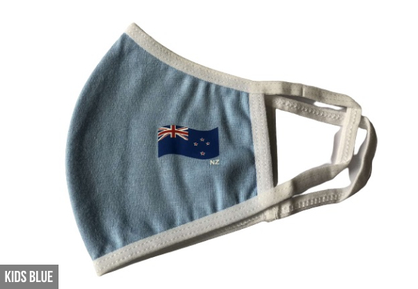 NZ Flag 100% Cotton Reusable Mask - Eight Options Available