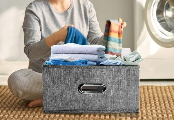 Collapsible Storage Bin with Removable Lid  - Two Sizes Available