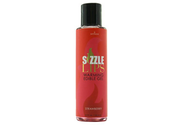 Sizzle Edible Strawberry Flavoured Warming Gel 125ml