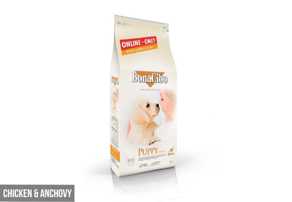 15kg BonaCibo Puppy Food Range - Two Flavours Available