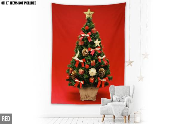 Christmas Tree Wall Tapestry - Four Sizes & Four Colours Available