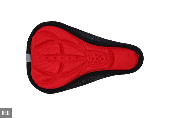 Bicycle Seat Cover with 3D Gel Padding  - Four Colours Available & Option for Two-Pack