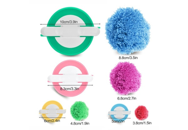 Four-Piece Pom Pom Makers Tool Set