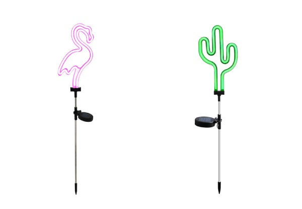 Solar Powered Neon Light - Two Options & Two-Pack Available