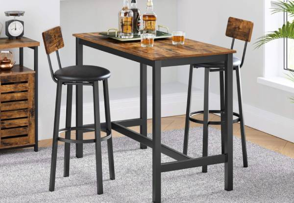 Two-Pack Vasagle Bar Stool with Footrest