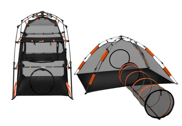 Three-in-One Portable Pet Tent Tunnel