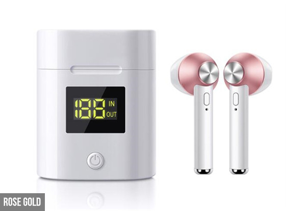 Bluetooth 5.0 Wireless Earbuds with Power Display Charging Case - Four Colours Available