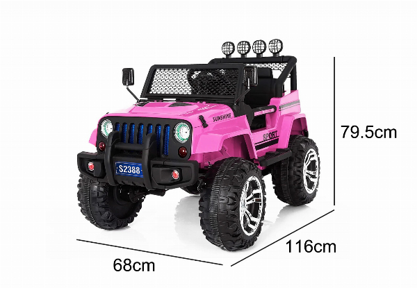 Kids Ride-On Jeep with Built-in Music - Two Colours Available