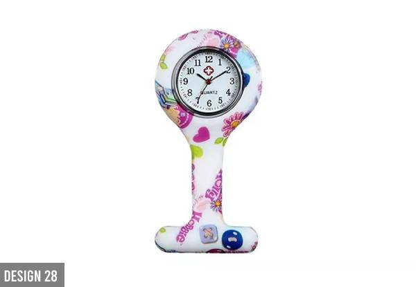 Patterned Nurse Watch - Six Designs Available - Option for Two-Pack