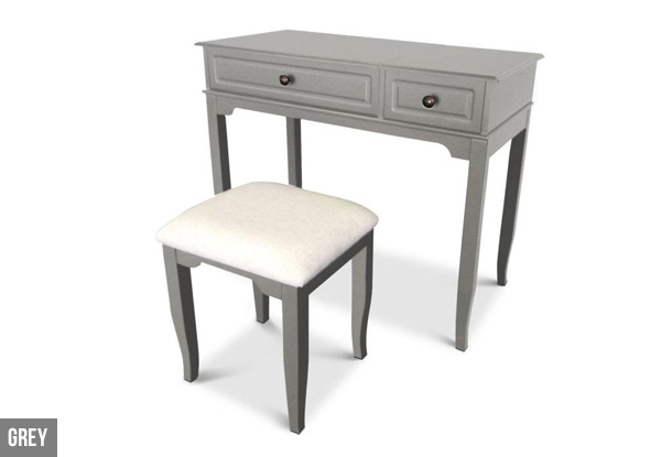 Emily Dressing Table & Stool - Two Colours Available