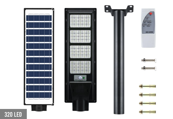 Solar Street LED Light with Motion Sensor & Remote - Three Options Available